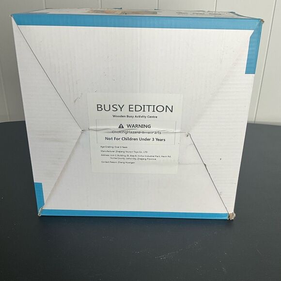 Busy Cabin Boys Girls Learning Wooden Activity Center Shapes Numbers Colors - Picture 5 of 6